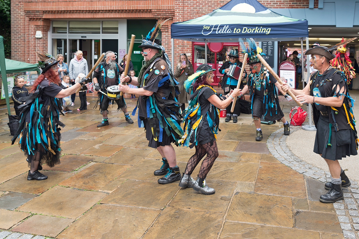 GBGW 2026 The Big Celebration. Dorking Day of Dance Morris Dancing in St Martins Walk