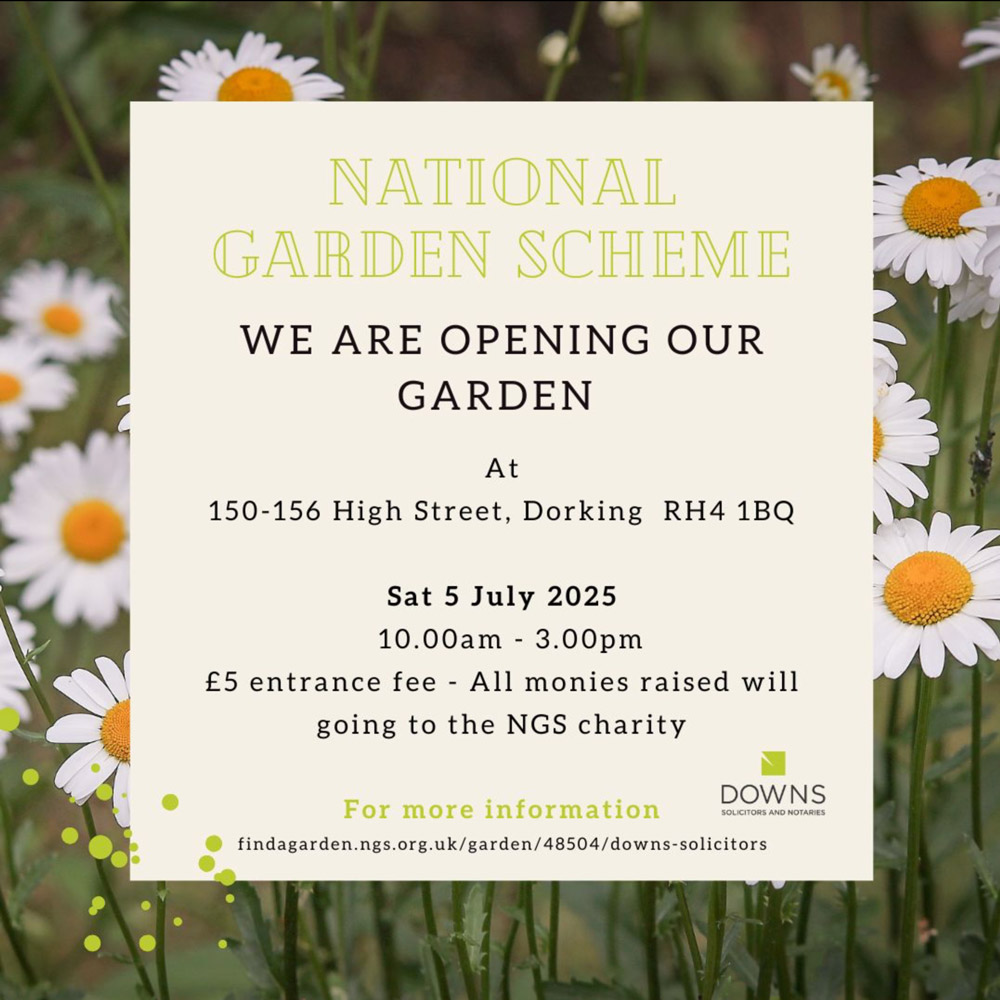 Downs Solicitors – National Garden Scheme Opening