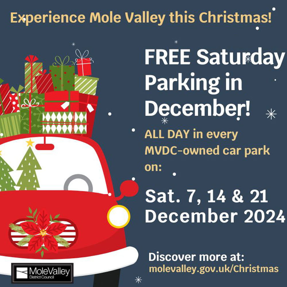 Mole Valley Free Parking over December