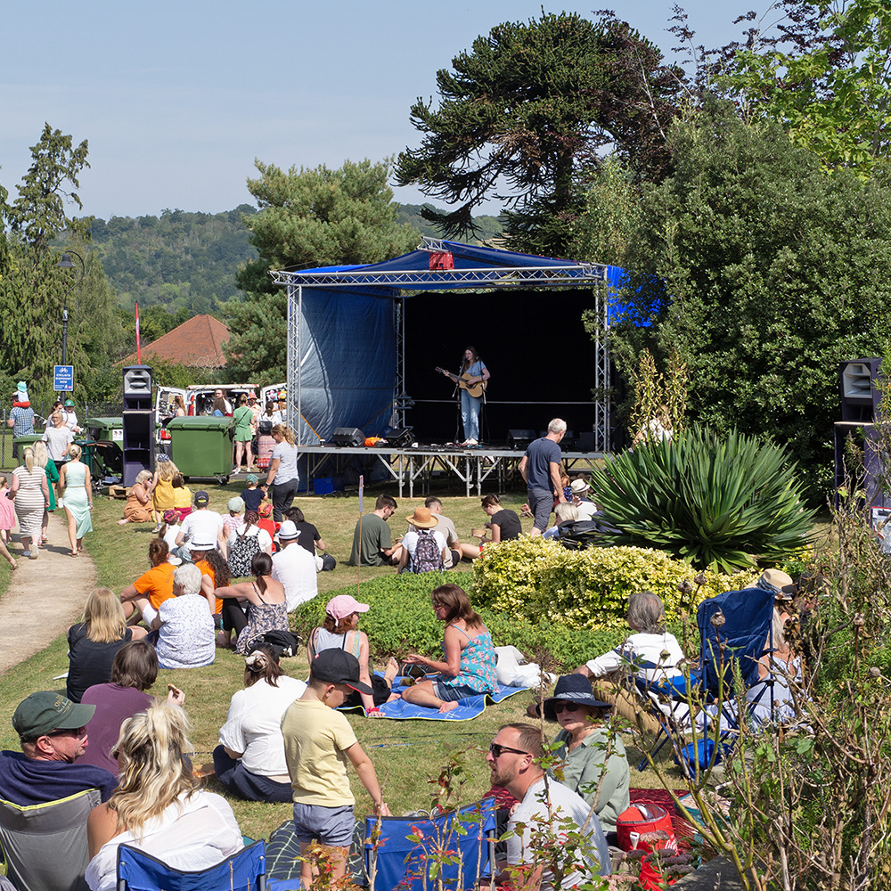 Anouska Assisi on stage with audience at Pippfest 2024