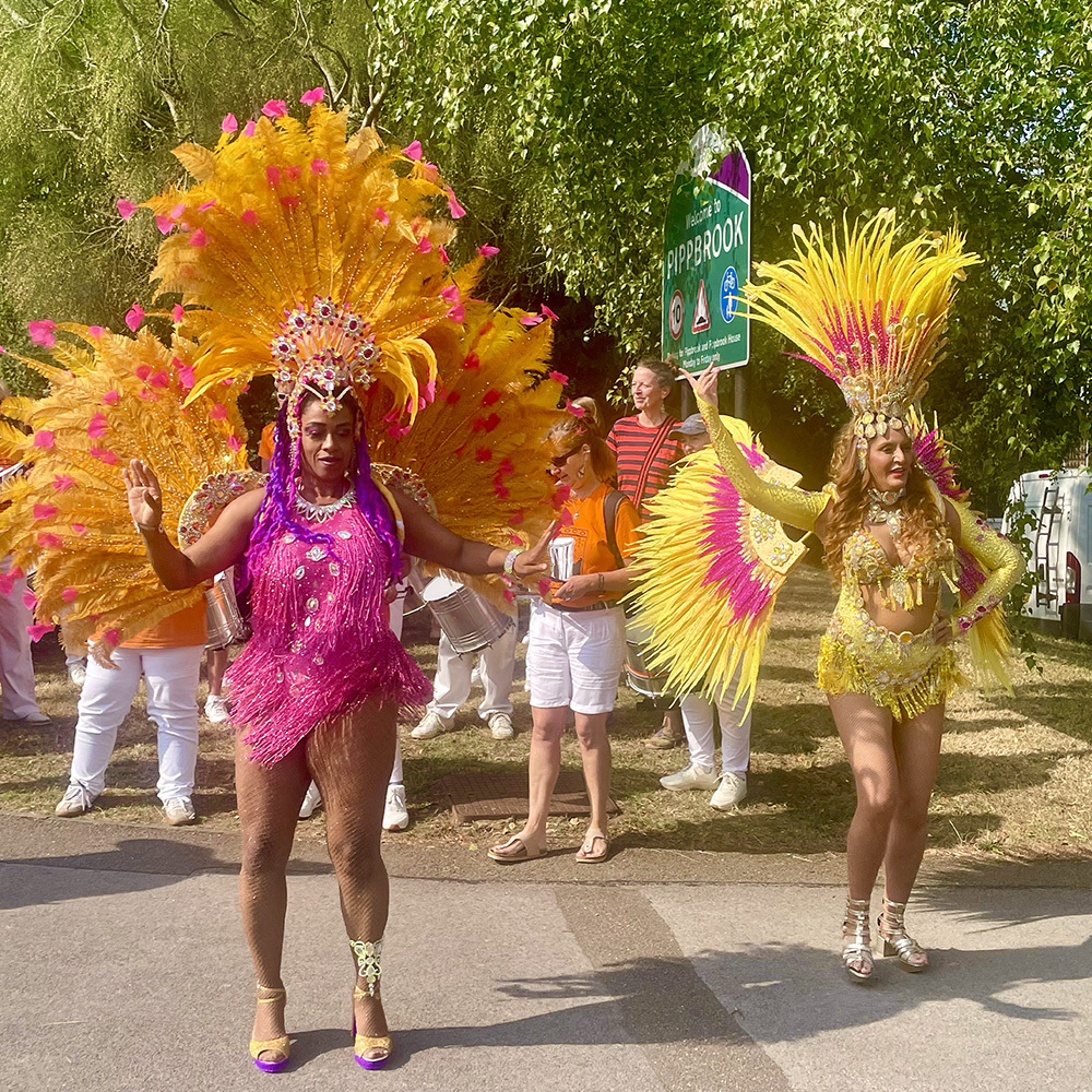 Carnival Dancers dancing at the start of Pippfest 2024