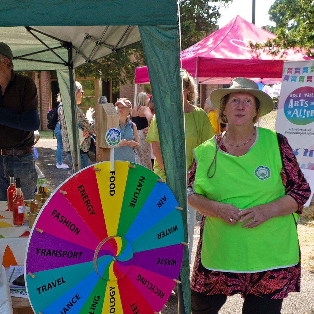 Circular Dorking Eco Wheel Quiz at Pippfest 2024