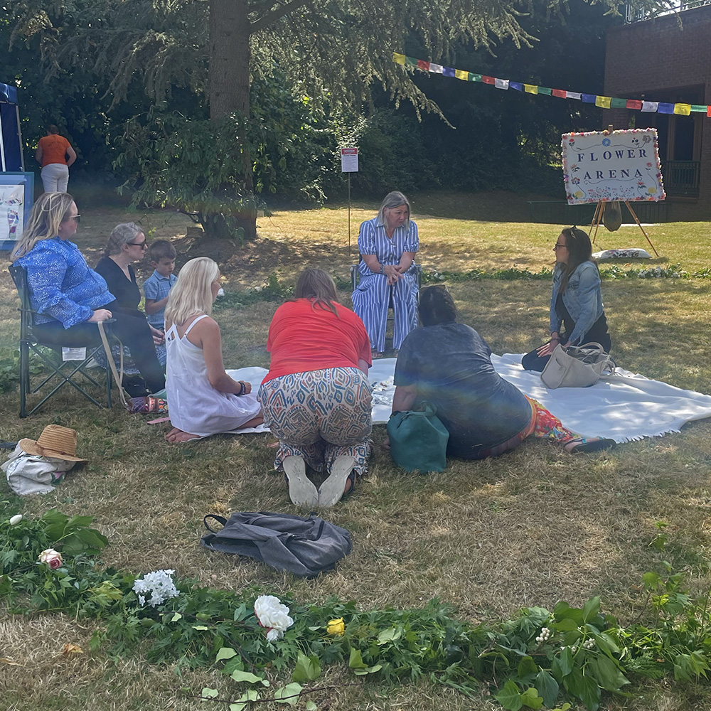 Shirley in the Flower Arena at Pippfest 2024