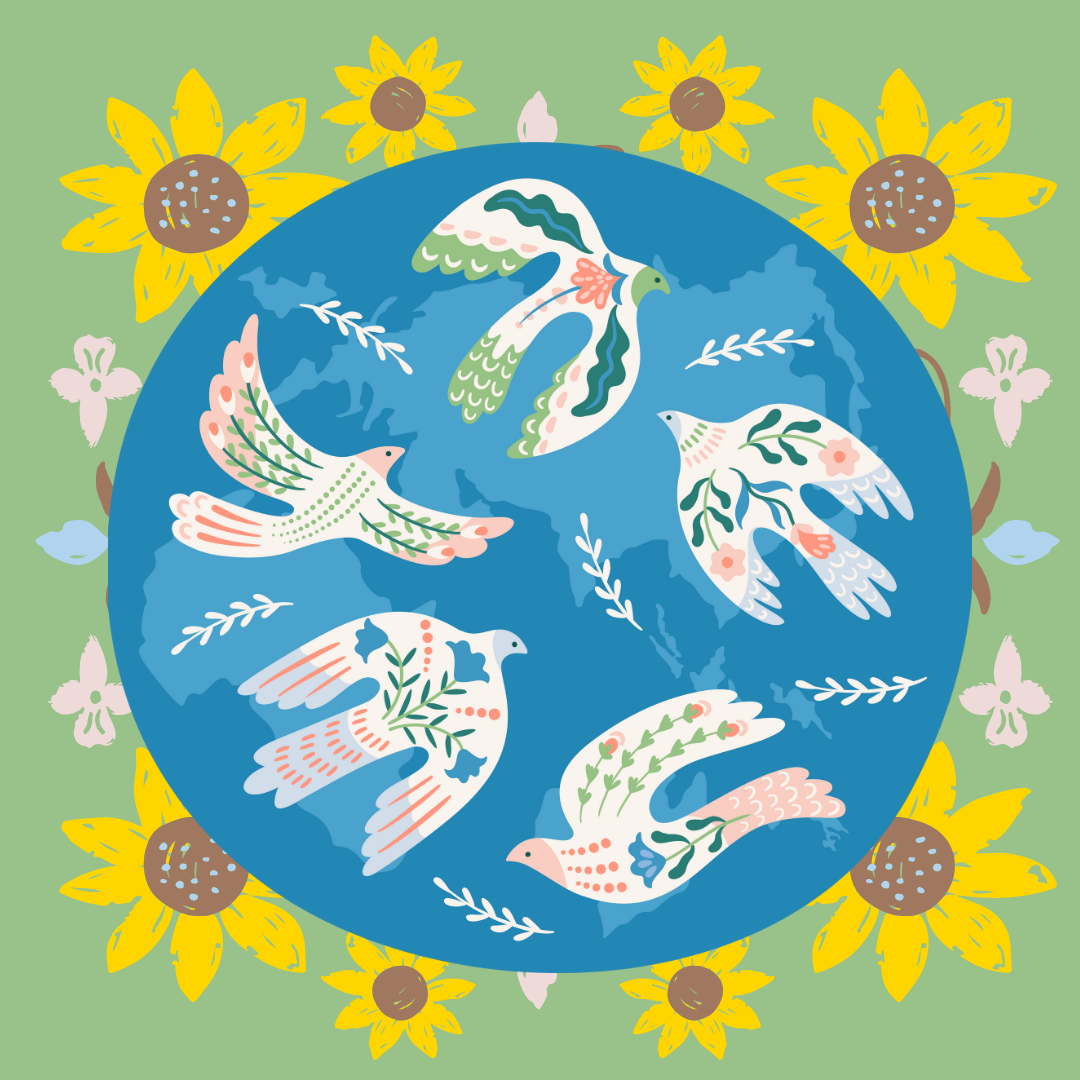 Peace in our minds. Peace in our homes. Peace in our land. Peace in the world.